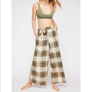 Free People Plaid Pajama Pants